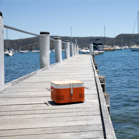 Houtskoolbarbecue Cube van Everdure by Heston Blumenthal. Handig voor in het park, op het strand of in de camper of caravan. Everdure Store is de officiële Everdure by Heston Blumenthal store van Nederland