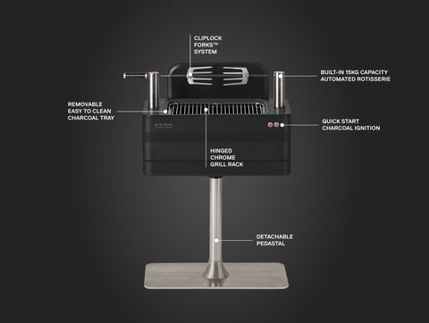 Barbacoa de Carbón Fusion All Black 2024